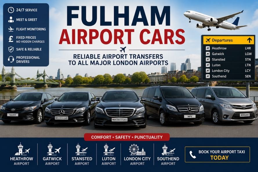 Fulham Airport Cars | Reliable London Airport Transfers 24/7
